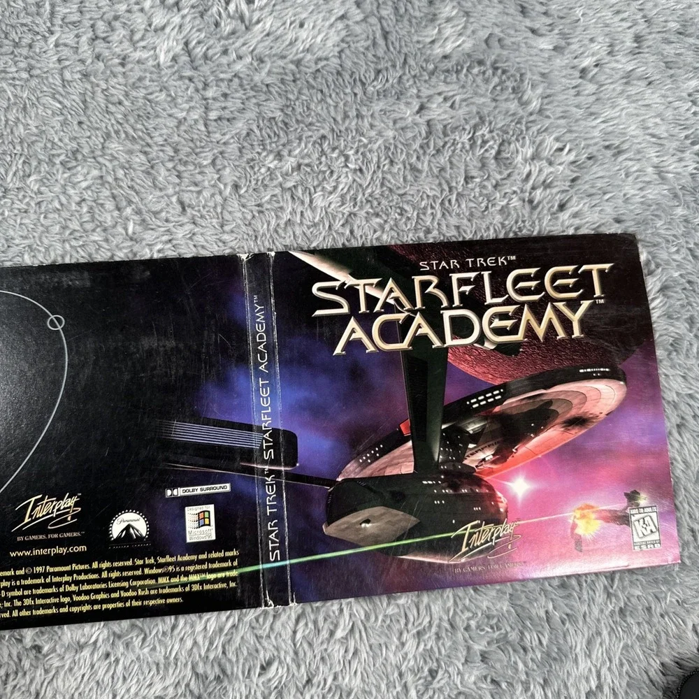 STAR TREK STARFLEET ACADEMY Interplay 1997 VTG PC Game CD-Rom 5 Discs W/ Sleeve